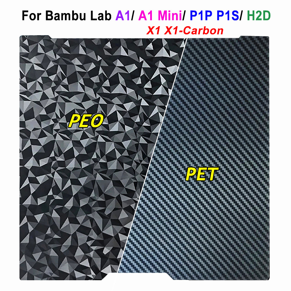 3D Printer Bed - PET-PEO-Blatt für Bambu Lab A1/A1 Mini/H2D/P1P