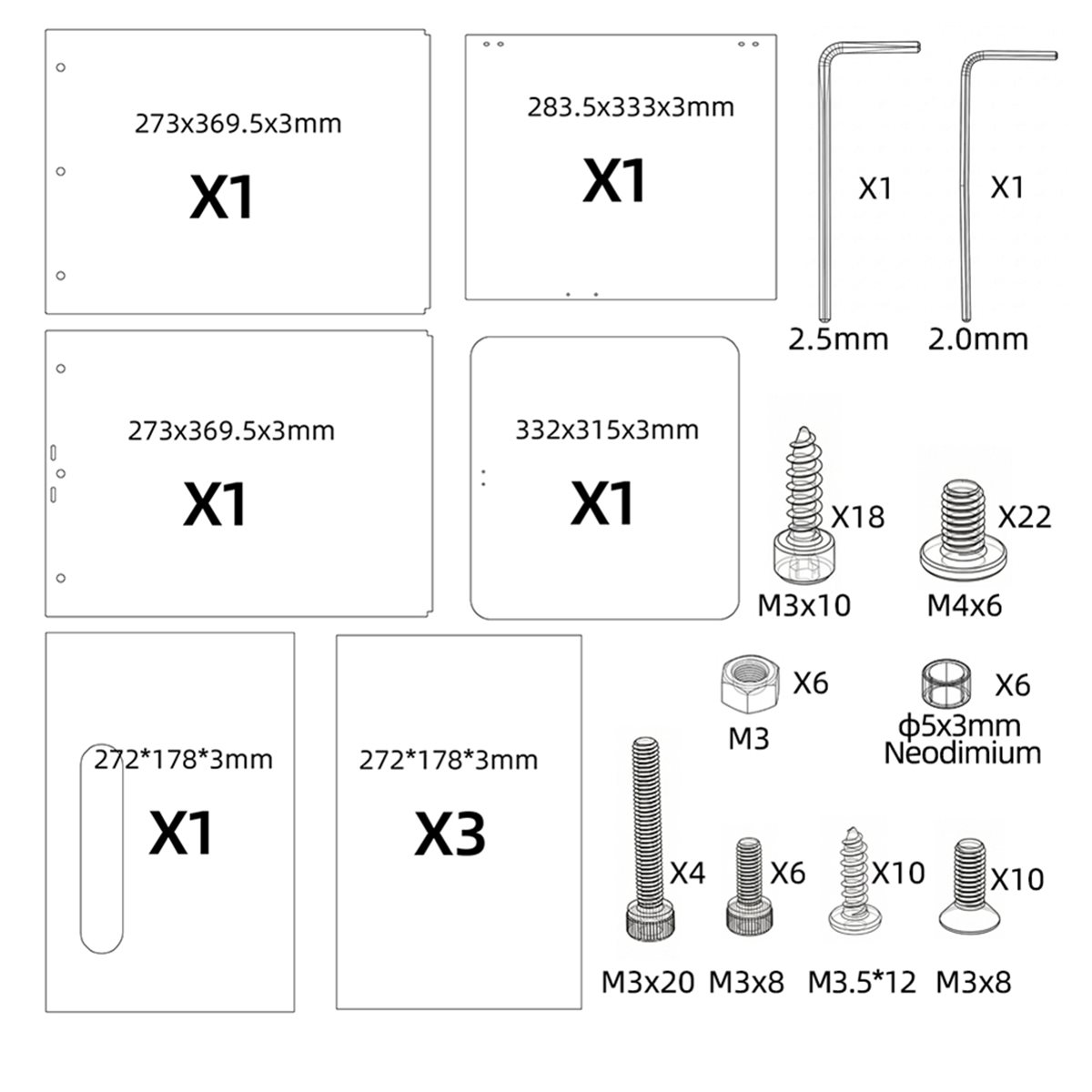 Enclosure 3D Printer - [VALUE PACK] Für Adventurer AD5X 3D-Drucker