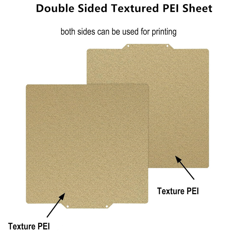 3D Printer Bed - PEI-Platte 150x150mm, doppelseitig strukturiert, PEI-Druckbett, Federstahl-Bauplatte